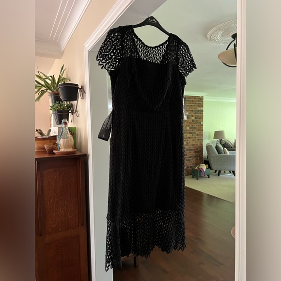 Fancy Black MIDI Dress - Picture 8 of 12